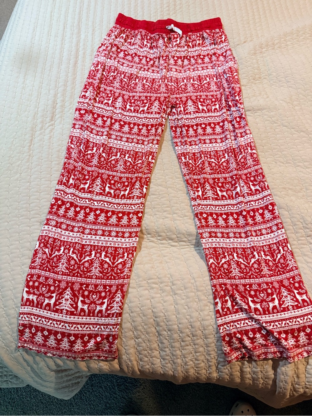 Little Sleepies Red and White Holiday Print Lounge Pants